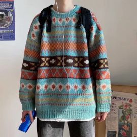 Fashion Print Trend Knit Sweater