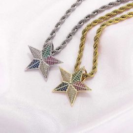 Iced Colorful Star Pendant