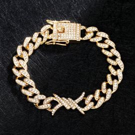 10mm Iced Cuban Barb Wire Bracelet