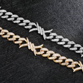 10mm Iced Cuban Barb Wire Bracelet