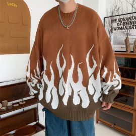 Flame crew neck sweater