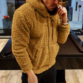 Simple cashmere long sleeve hoodie