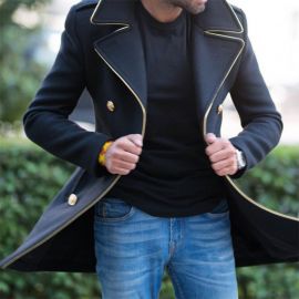 Double breasted lapel coat