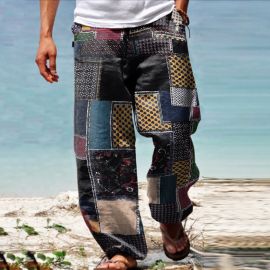 Men's bohemian printed casual pants