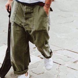 Men's Straight solid casual pants