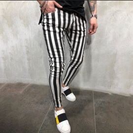 Striped Slim Casual Pants