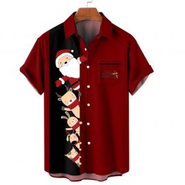 Hawaiian Christmas printed shirt