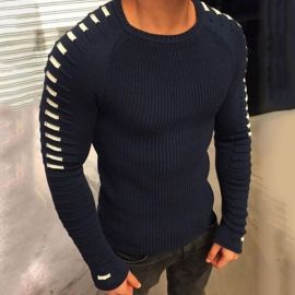 Round neck long sleeved sweater