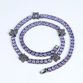 5mm Purple Iced Gengar Tennis Chain
