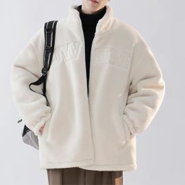 Polar Fleece Stand Collar Warm Casual Jacket
