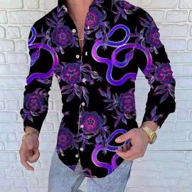 Purple Printed Shirt