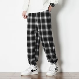 Checkerboard Plaid Casual Pants