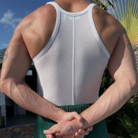 Sexy Slim Solid Color Vest