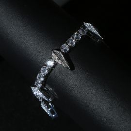 5mm Fight Tooth and Claw Tennis Bracelet in White Gold
