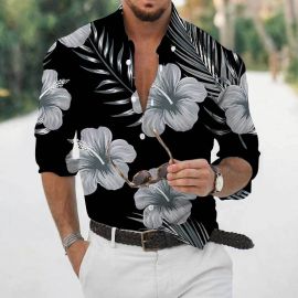 Men's Holiday Print Long Sleeve Shirt