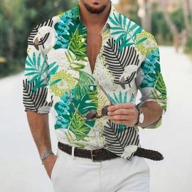 Men's Hawaiian Casual Print Beach Shirt