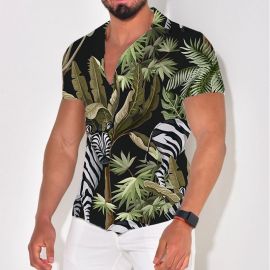 Hawaiian Tropical Casual Lapel Short Sleeve Shirt