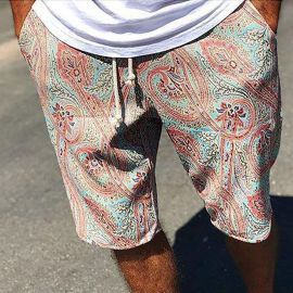 3 Colours Casual Print Shorts