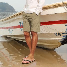 Men's Casual Linen Shorts With Pocket