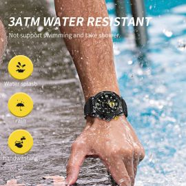 SIlicone Strap Sports Waterproof Quartz Watch for Men