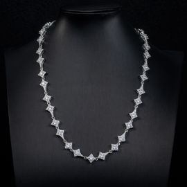 Iced Star Chain in White Gold