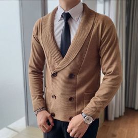 Men's Simple Two Button Knit Cardigan