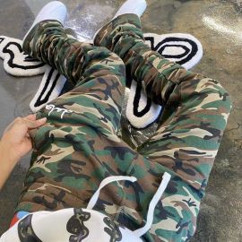 Trendy Camouflage Stacked Casual Pants