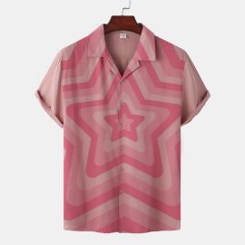 Personalized Creative Stripe Printed Hawaiian Shirt