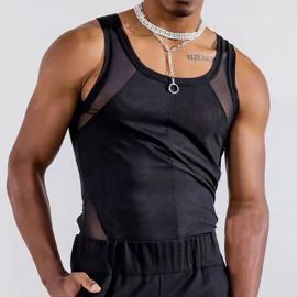 Men's Fashion See-Through Sports Breathable Vest