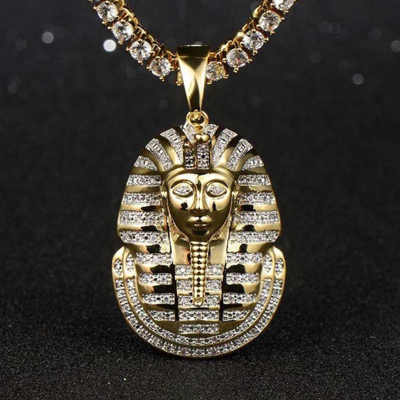 Iced Pharaoh Pendant in Gold