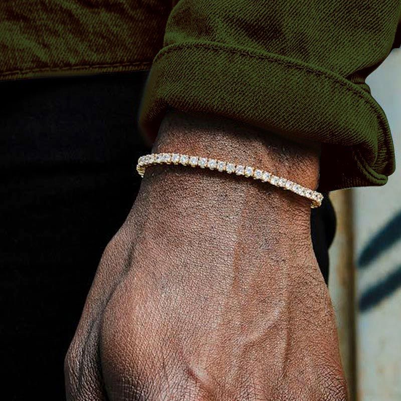 Handcuffs Cuban Bracelet in Black