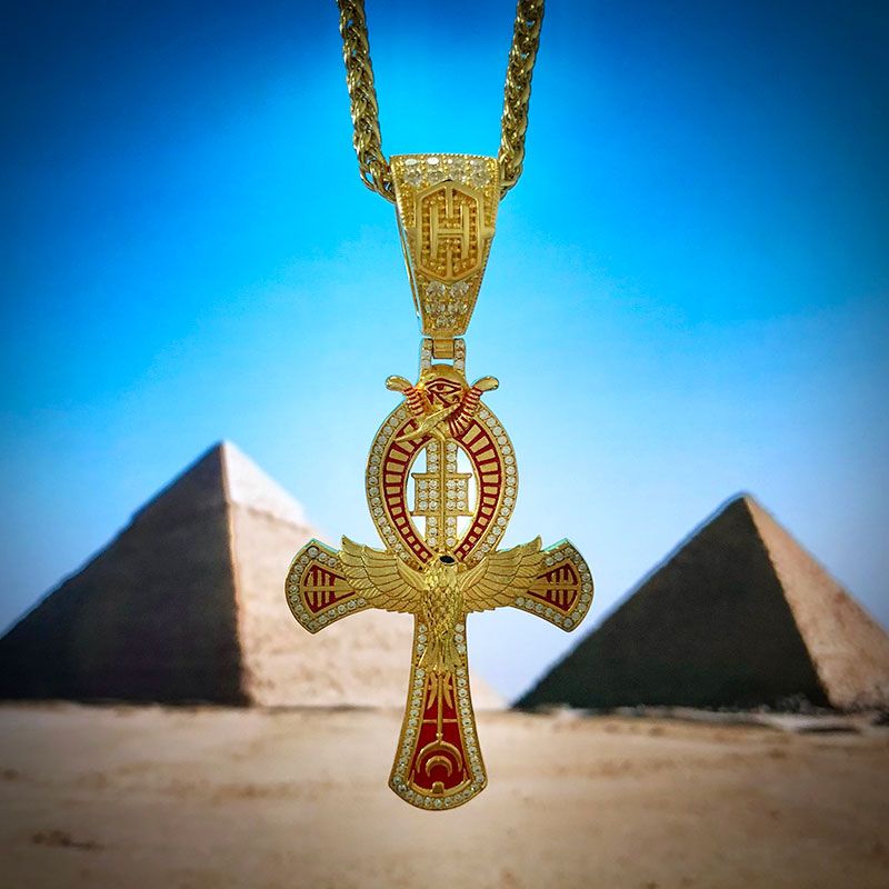 Eye of Horus Eagle Ankh Cross Pendant