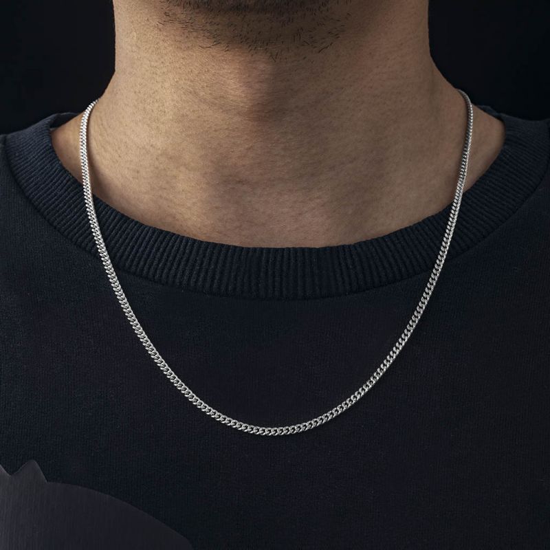 3mm Tennis Necklace in White Gold