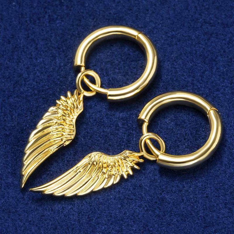 Women's Angel Wings Earrings in Gold