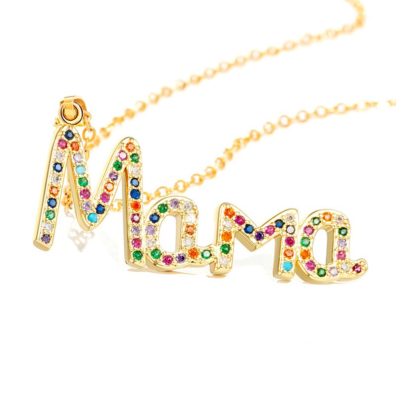 Mama Rainbow Colored  Necklace