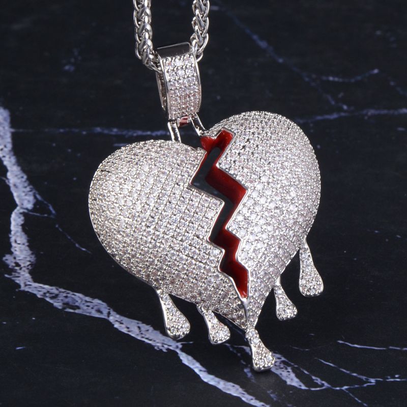 Broken Hearts Twin Charm Necklace