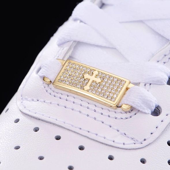 gold air force one lace lock