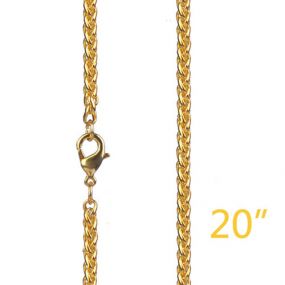 3mm 20" Gold Franco Chain