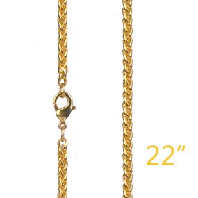 3mm 22" Gold Franco Chain