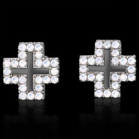 Iced Cross Earrings