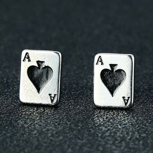 Ace of Spades Playing Card Earrings