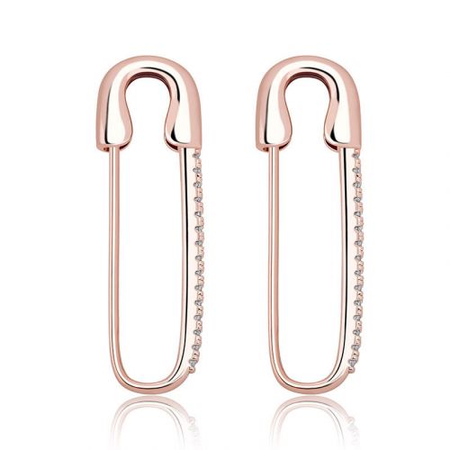 Iced Safety Pin Earrings