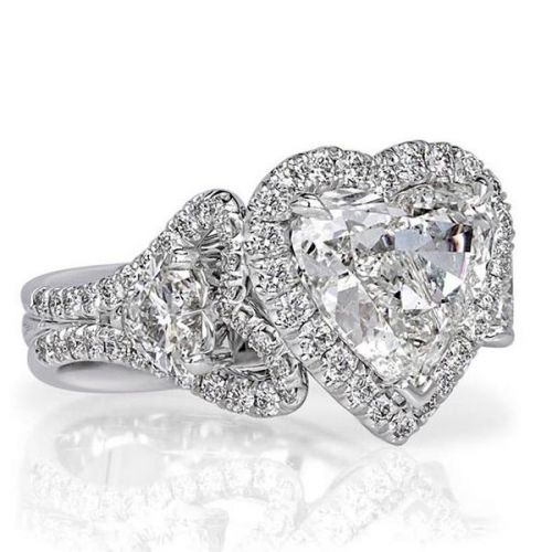 5.01 CT Heart Cut Engagement Ring