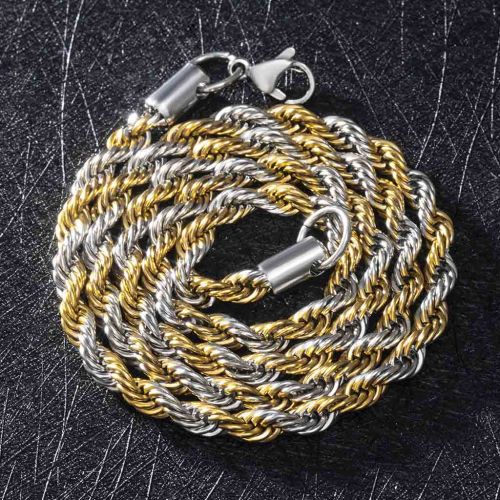 5mm Gold & Silver Two-Tone Rope Chain