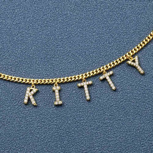 Custom Iced Name Letters Cuban Necklace