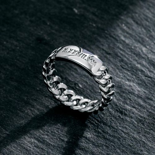 5mm Women's Personalized Engraved Cuban ID Ring