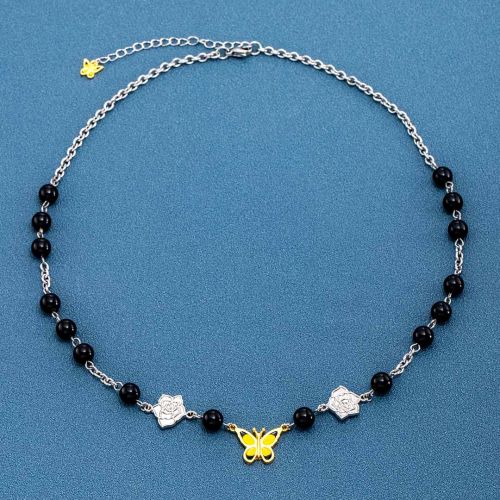 Black Pearl Butterfly Chain