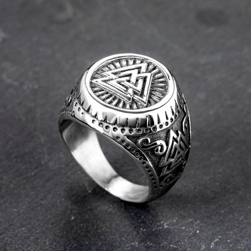 Odin Valknut Viking Stainless Steel Ring