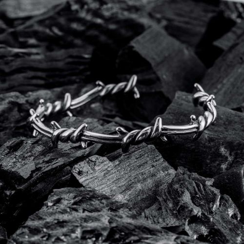 Opening Twist Thorns Stainless Steel Bracelet