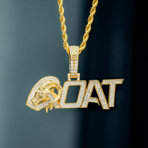 Iced GOAT Pendant in Gold